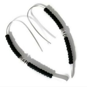 925 Czech Glass Bead Open Threader Earrings